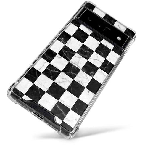 Checkered Marble Google Pixel 6 Clear Case